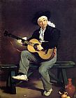 Edouard Manet Canvas Paintings - The Guitar Player